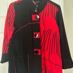 Red and Black top Ali Miles size L